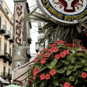 Découvrez la Naples authentique : entre fleurs et tradition devant la pizzeria d'Alfredo Nocerino