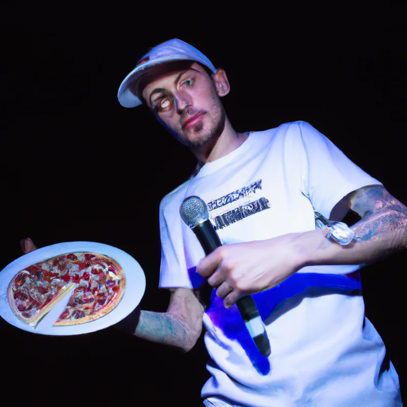 A hyena on the stage in Naples: Clementino guest at the first evening of Napoli Pizza Village